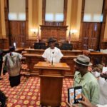 The Chairman of the Nigeria-USA Parliamentary Friendship Group of the Nigerian House of Representatives, Hon. (Barr.) Okey-joe Onuakalusi, in the Chamber of the State of Georgia Parliament,